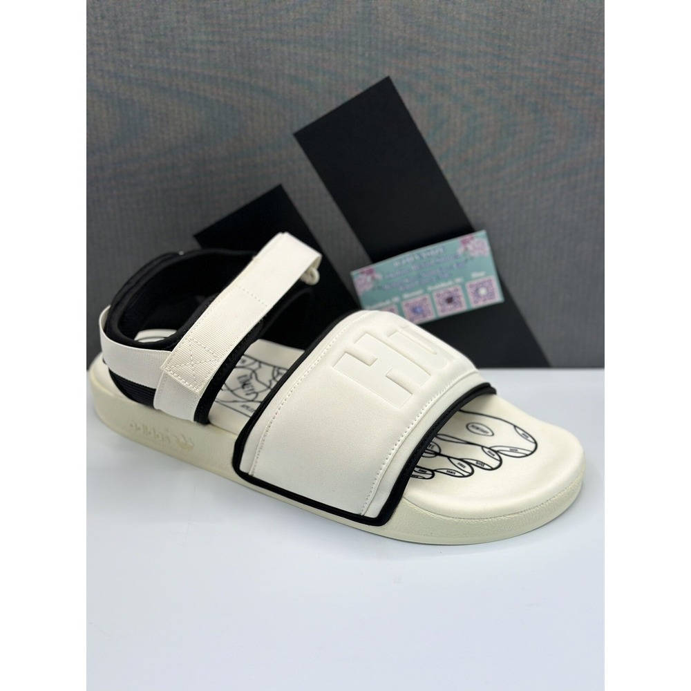 ADIDAS x HUMANRACE Pharrell Sandals Men's Size 12 White Adjustable Strap